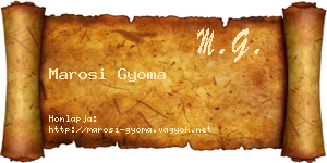Marosi Gyoma névjegykártya
